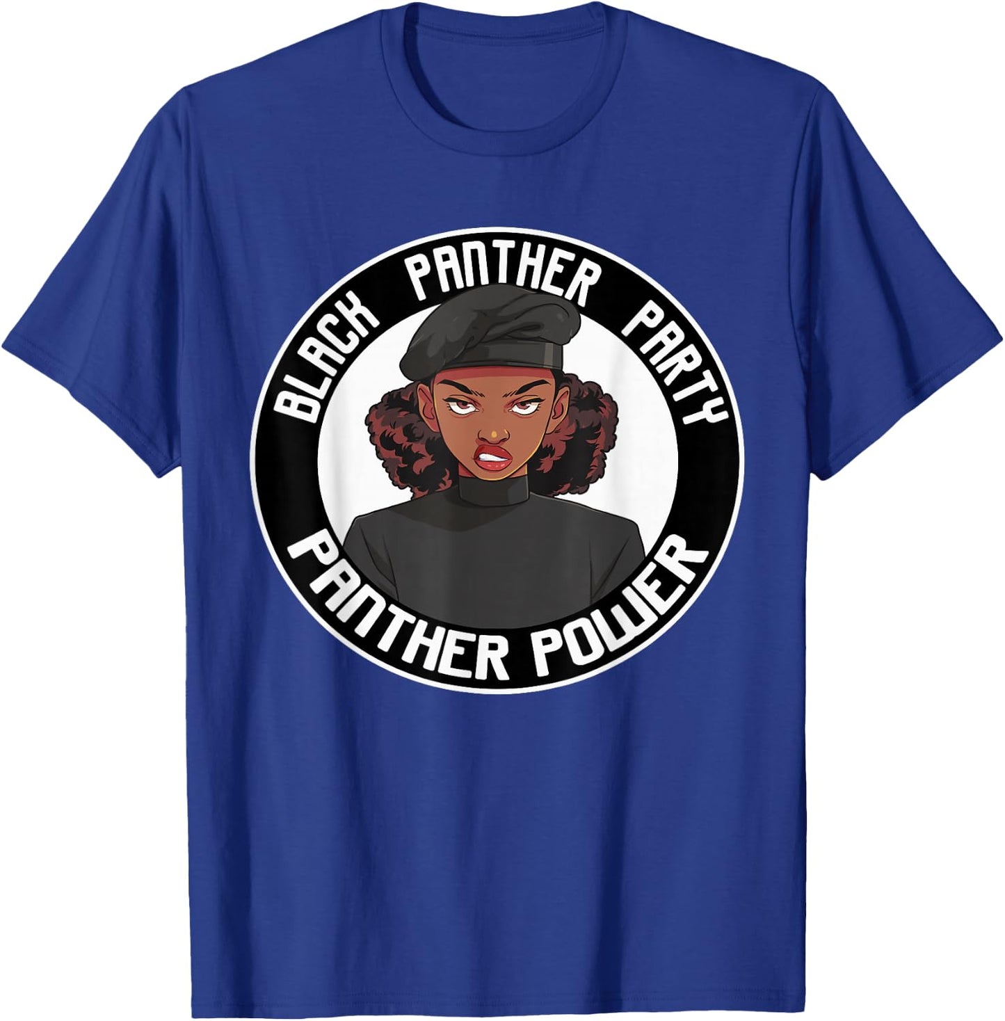 Black History Month Panther Party Logo Afro Hair 1966 T-Shirt - T-Shirt | Royal