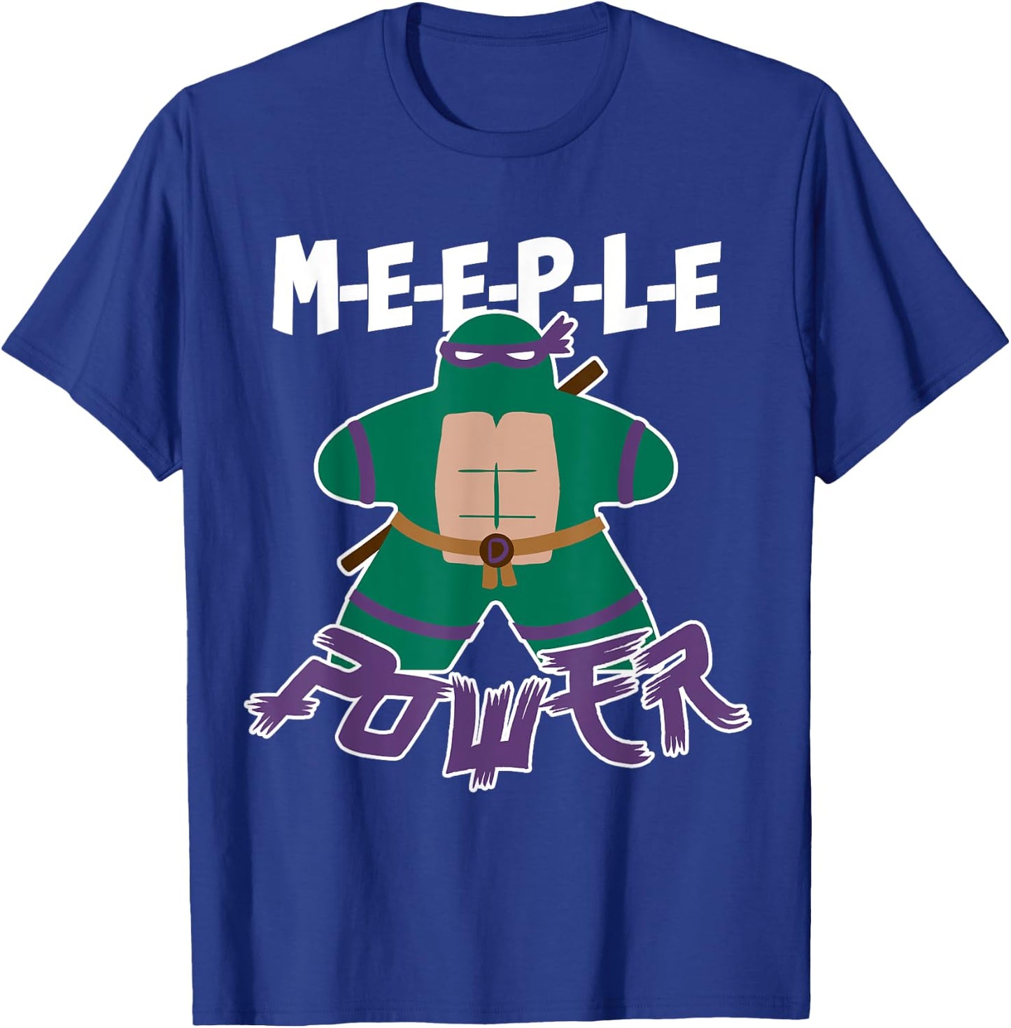 Meeple Power Turtles Cartoon Board Games Adults 80s Retro T-Shirt - T-Shirt | Royal