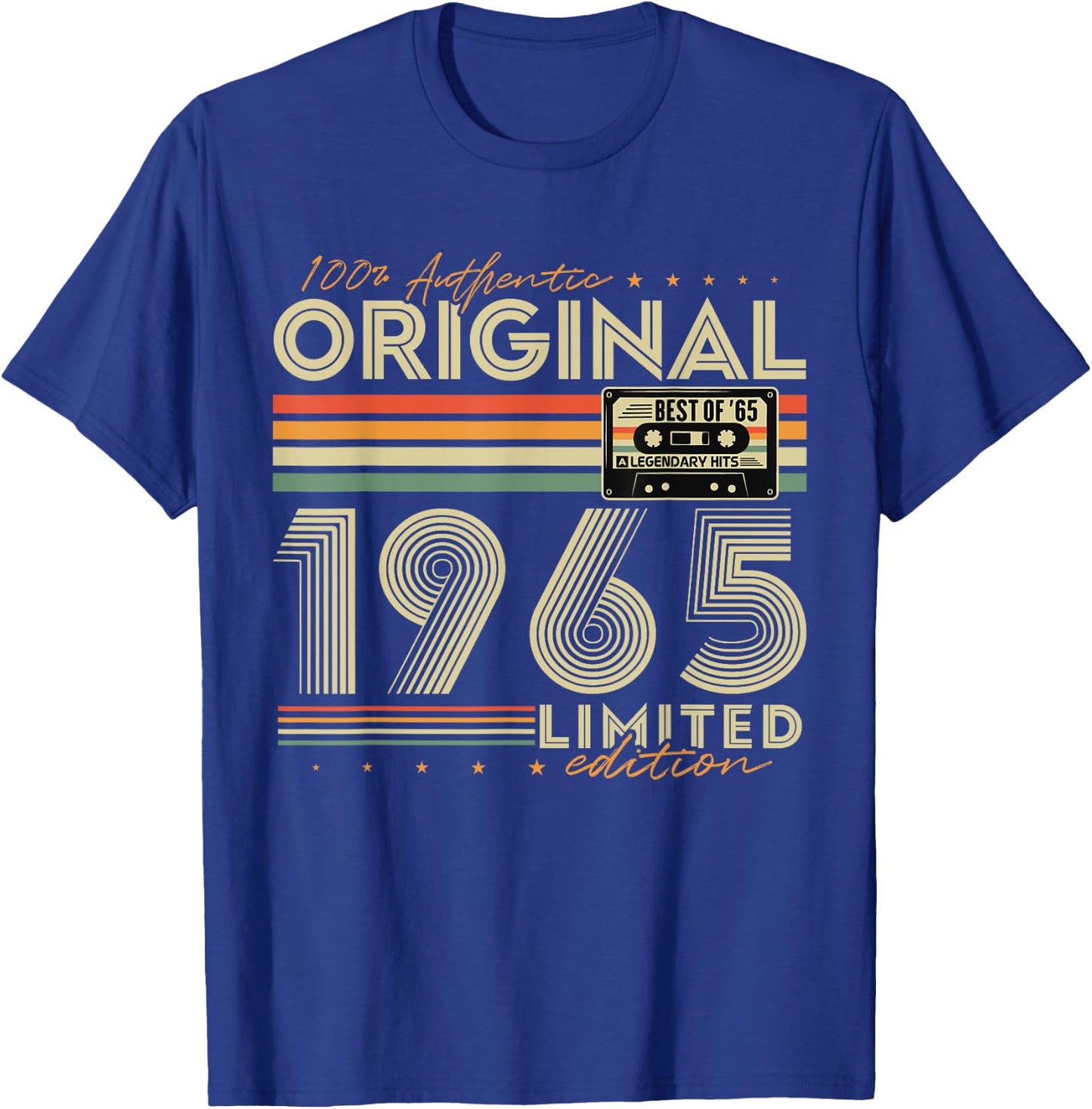Original 1965 Vintage Gift 60th Birthday Man Woman T-Shirt - T-Shirt | Royal