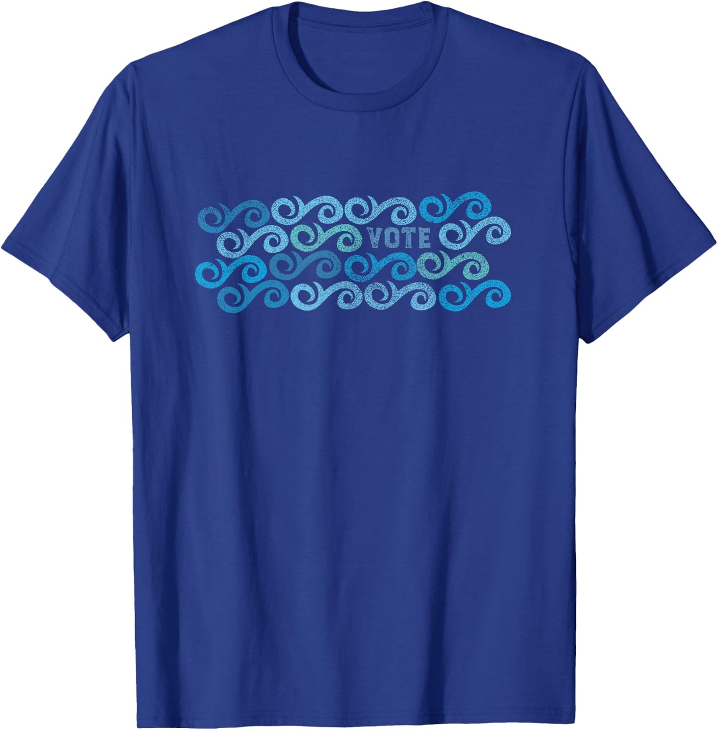 VOTE Democrat Blue Wave Design T-Shirt - T-Shirt | Royal