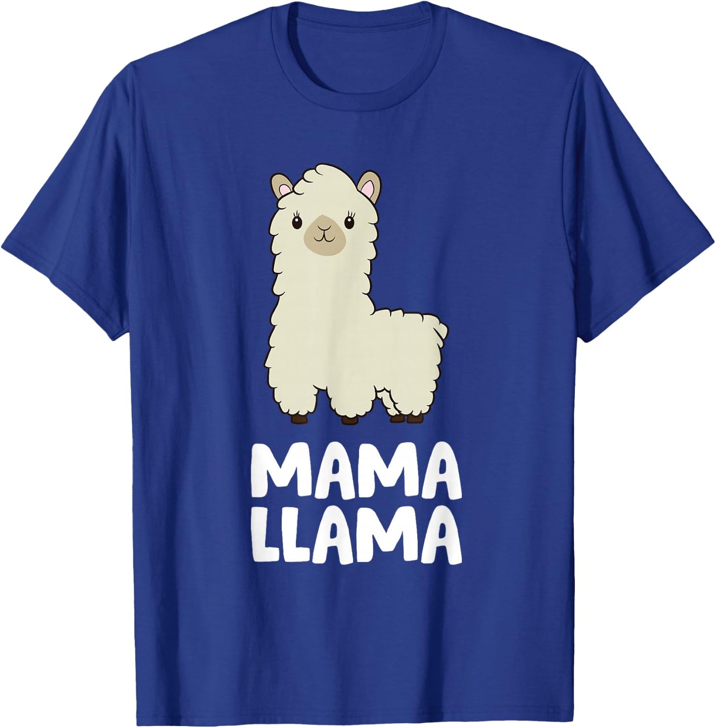 Women Llama Mom Mama Llama T-Shirt - T-Shirt | Royal