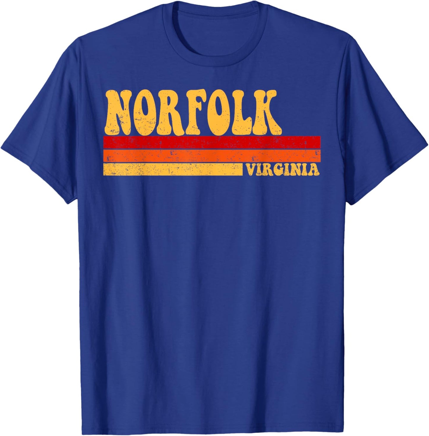 NORFOLK Virginia City Vintage Roots Retro Design 70s 80s T-Shirt - T-Shirt | Royal