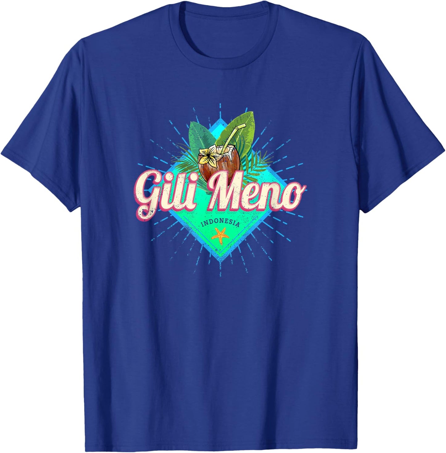 Gili Meno Lombok Retro Island Indonesia Vintage Souvenir T-Shirt - T-Shirt | Royal