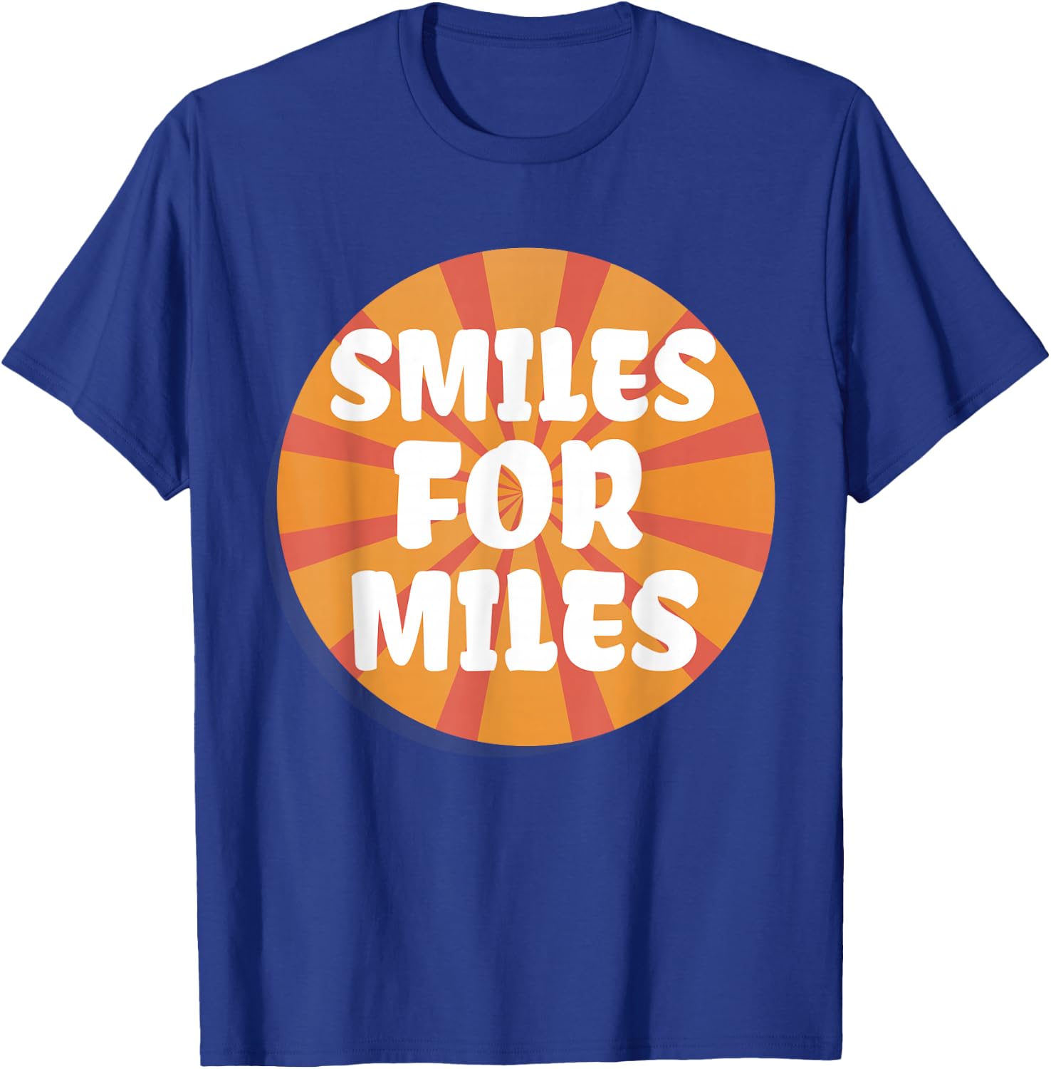 Smiles For Miles Fun Positive Energy Yoga Sunrise Boho Vibes T-Shirt - T-Shirt | Royal