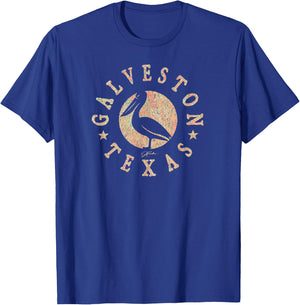 JCombs: Galveston, Texas, Pelican T-Shirt - T-Shirt | Royal