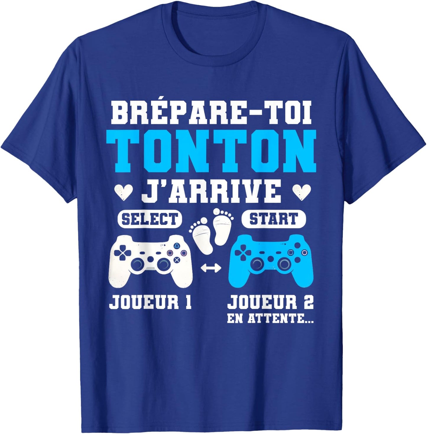 Future Tonton Male Gamer Annonce Grossesse Future Uncle Player T-Shirt - T-Shirt | Royal