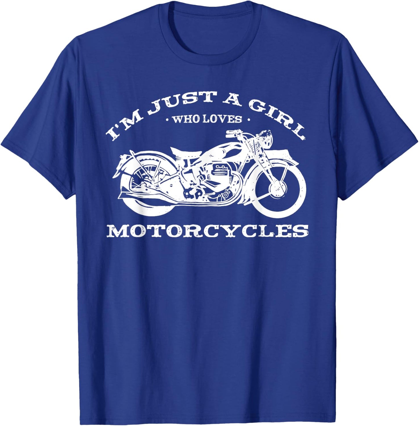I'm just a girl who loves motorcycles, bike lover women T-Shirt - T-Shirt | Royal