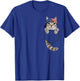 Cute Tabby Cat Pocket 4th July Patriotic 250 Anniversary USA T-Shirt - T-Shirt | Royal