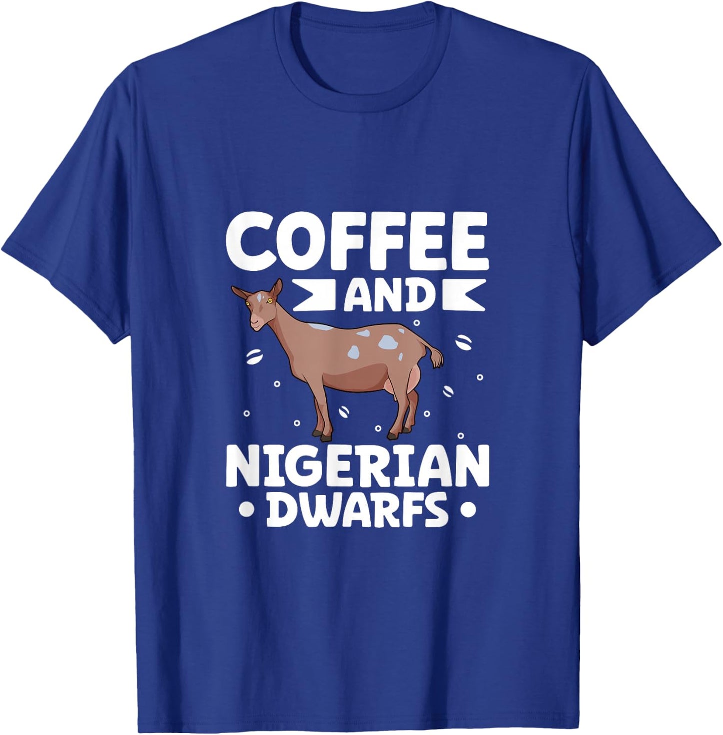Coffee and Nigerian Dwarf goat T-Shirt - T-Shirt | Royal