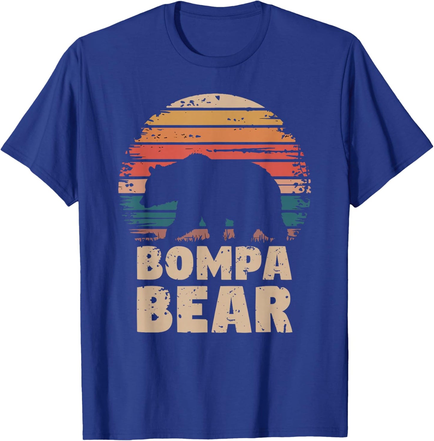 Bompa Bear Vintage Retro Funny Father's Day T-Shirt - T-Shirt | Royal