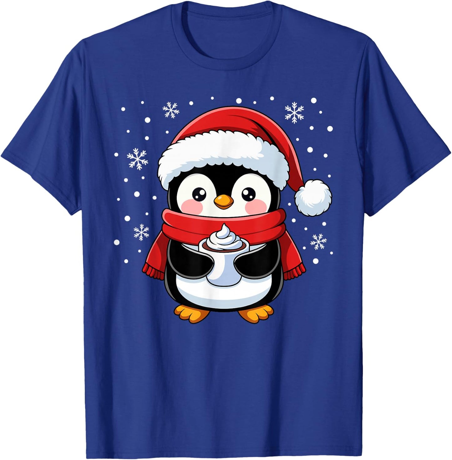 Penguin Christmas Santa Claus Cute Penguin Love Animal , Black, S T-Shirt - T-Shirt | Royal