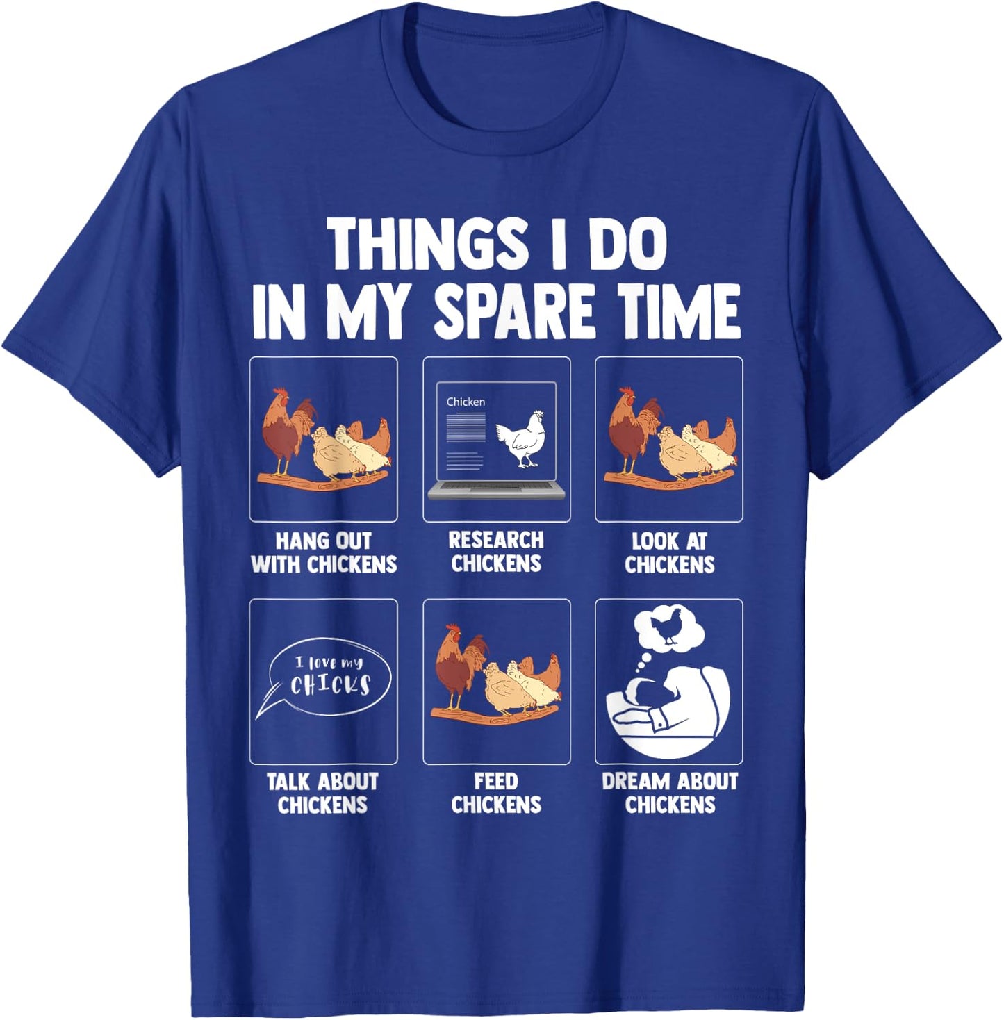 Funny Chicken Apparel For chicken lovers Men & Women T-Shirt - T-Shirt | Royal