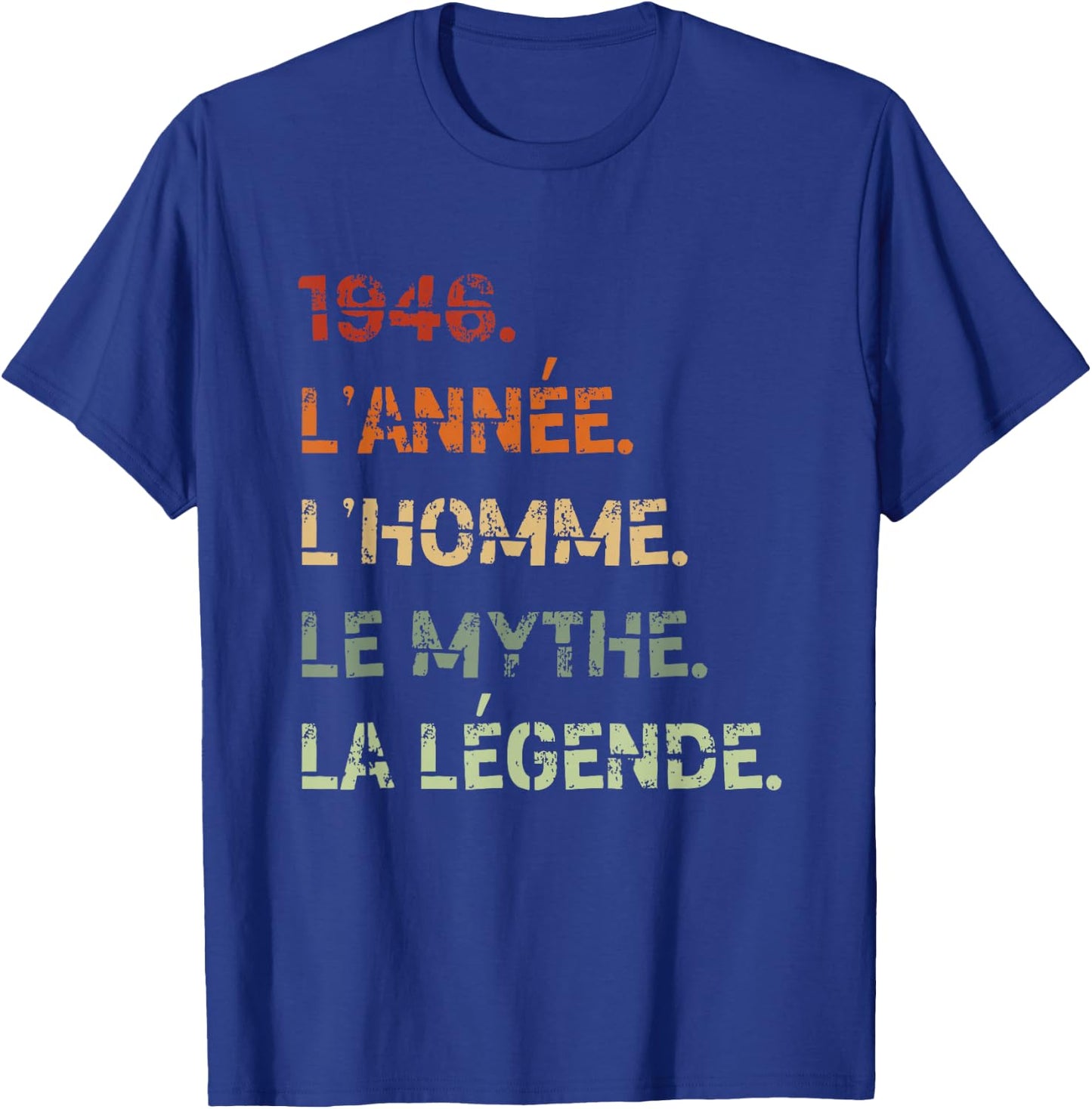 1946 Year Man Myth Legend Birthday Vintage 1946 T-Shirt - T-Shirt | Royal