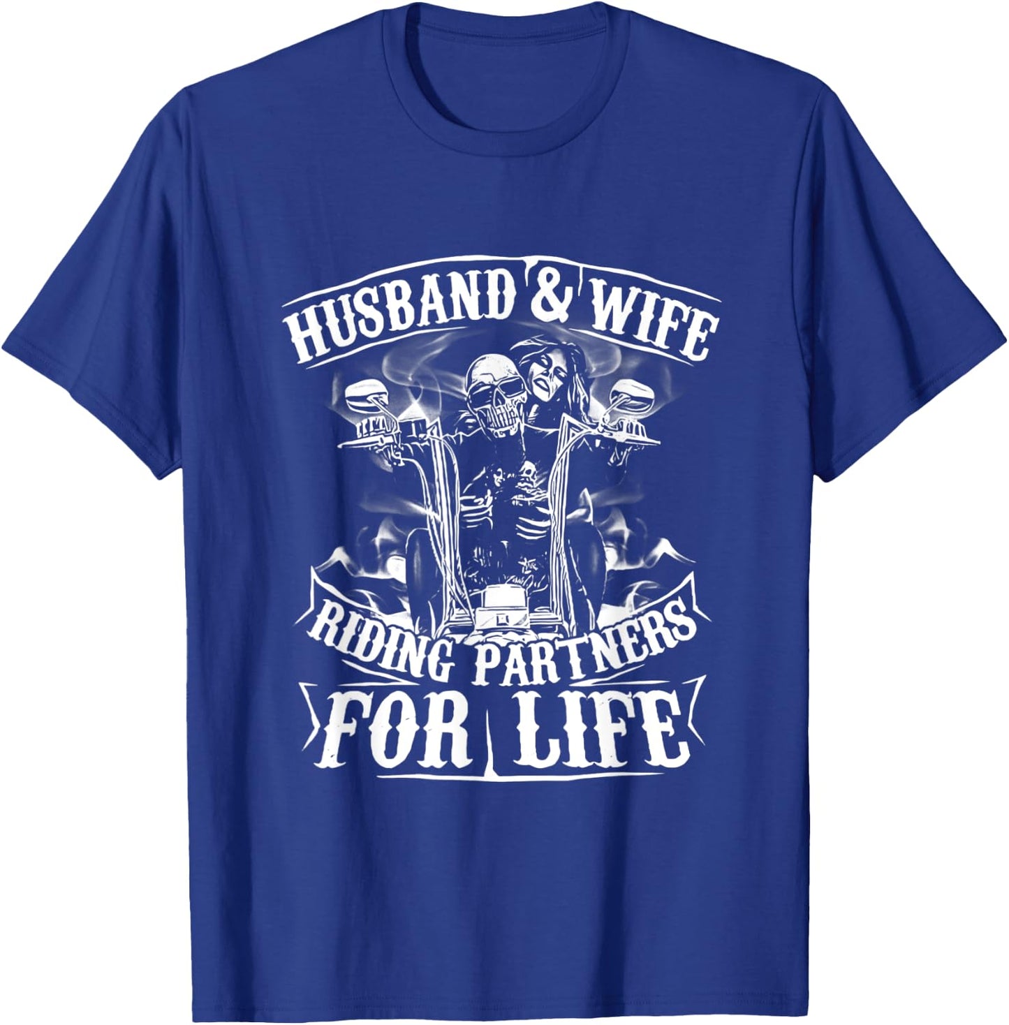 Totenkopf Paar Ehemann und Ehefrau Reitpartner fürs Leben T-Shirt - T-Shirt | Royal
