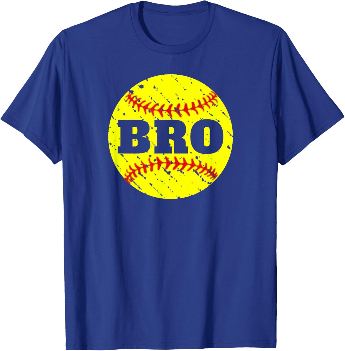 Girls Fastpitch Softball Brother Funny T-Shirt - T-Shirt | Royal