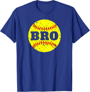 Girls Fastpitch Softball Brother Funny T-Shirt - T-Shirt | Royal