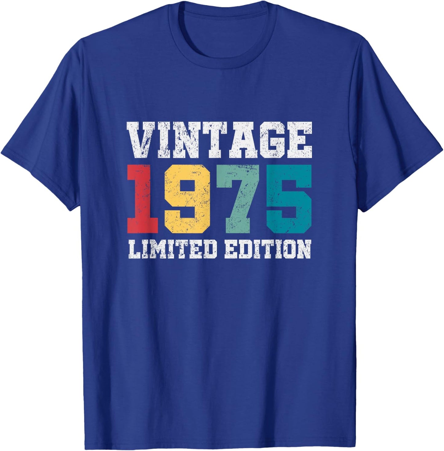 Vintage 1975 Limited Edition 50 Year Old Gifts 50th Birthday T-Shirt - T-Shirt | Royal