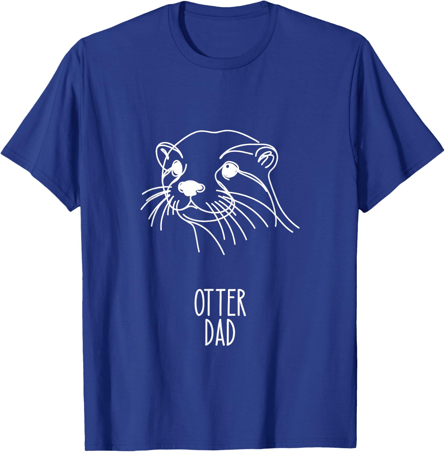 Line Art Best Otter Dad Men - Otter T-Shirt - T-Shirt | Royal
