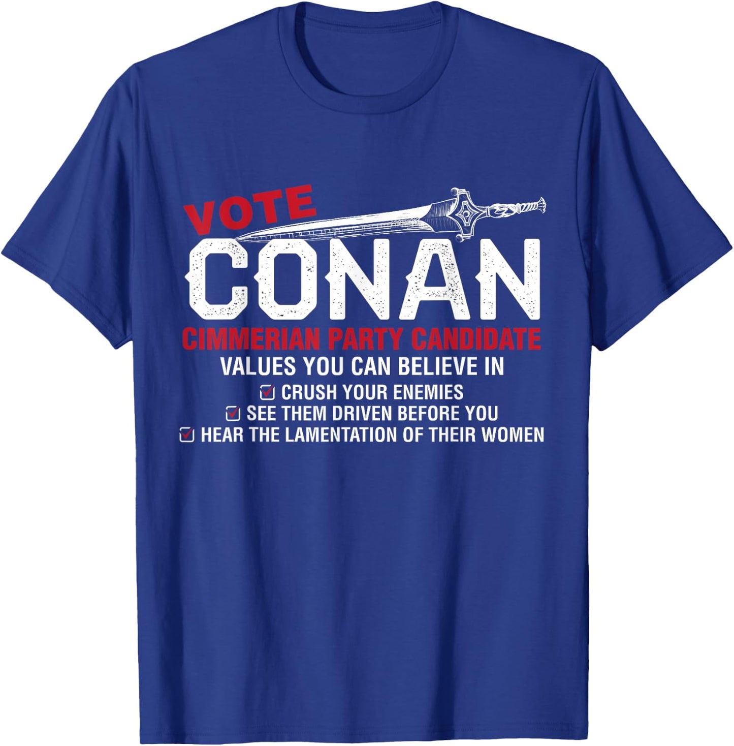 Vote Conan for President Funny , Black, S T-Shirt - T-Shirt | Royal