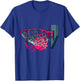 Basketball Player Pink Ribbon Breast Cancer Awareness Sport T-Shirt - T-Shirt | Royal