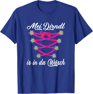 MEI Dirndl is in da Wäsch Lausmadl Damen Trachten Dirndl T-Shirt - T-Shirt | Royal