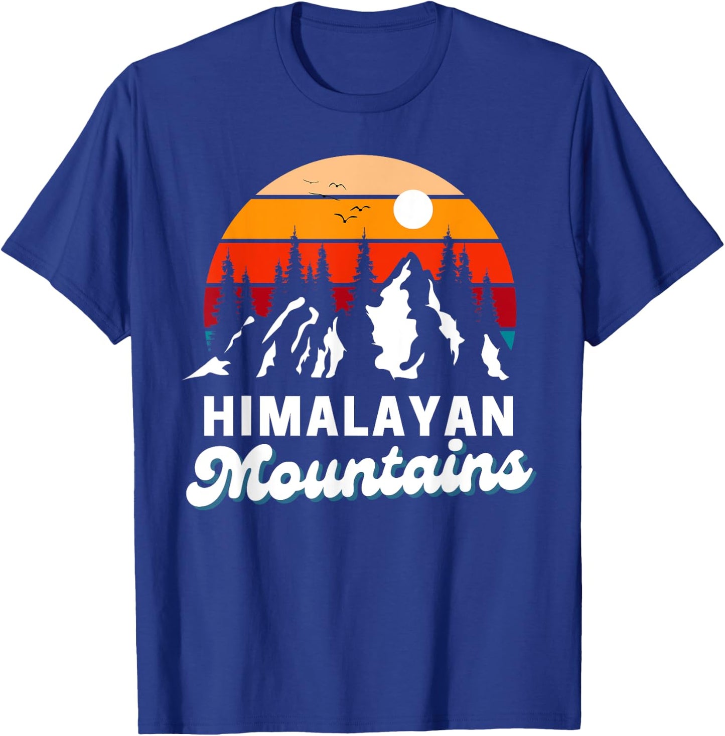 Himalayan Mountains Outdoor Hiking Nature Retro Souvenir T-Shirt - T-Shirt | Royal