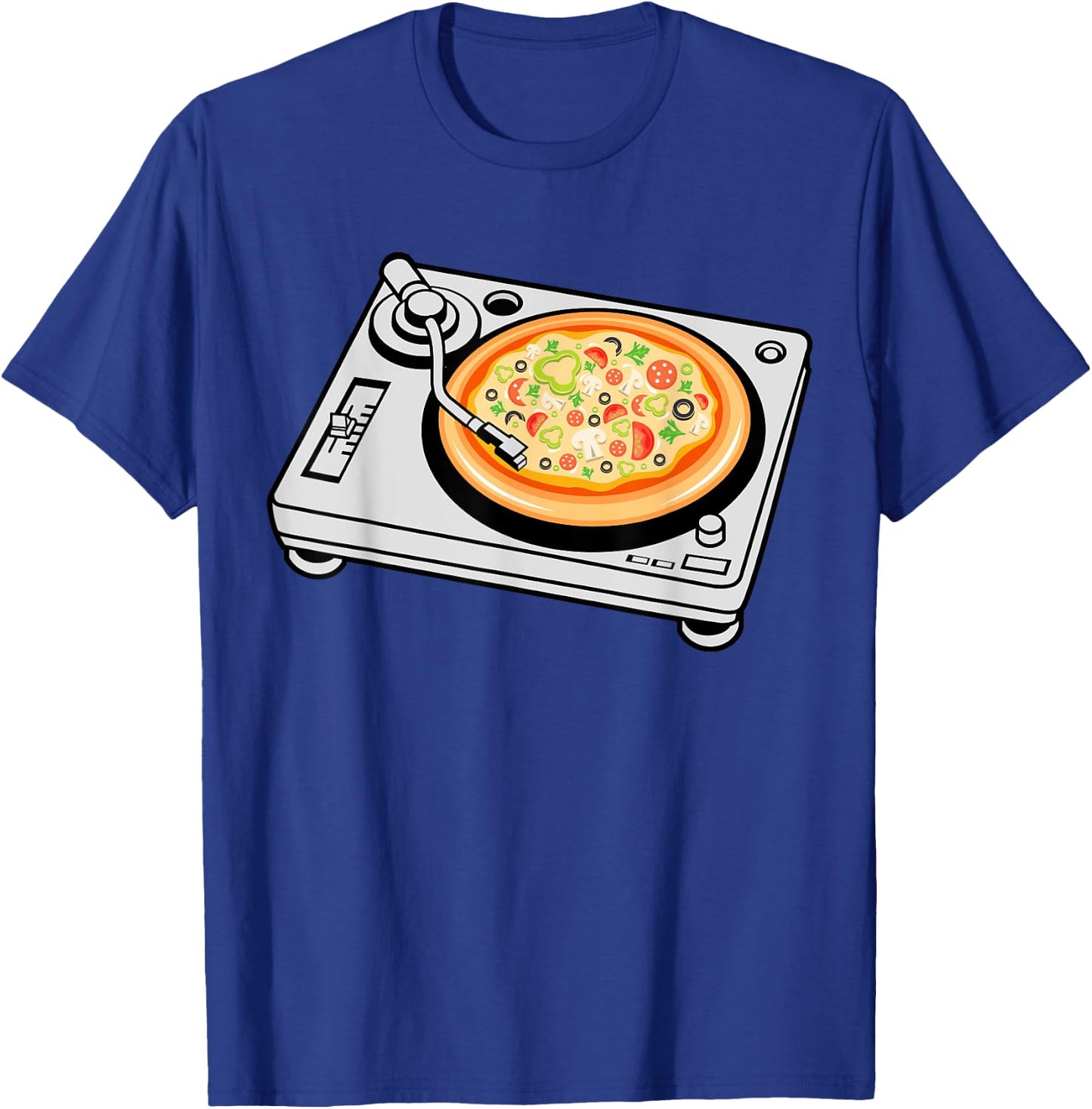 Pizza DJ Disc Jockey T-Shirt - T-Shirt | Royal