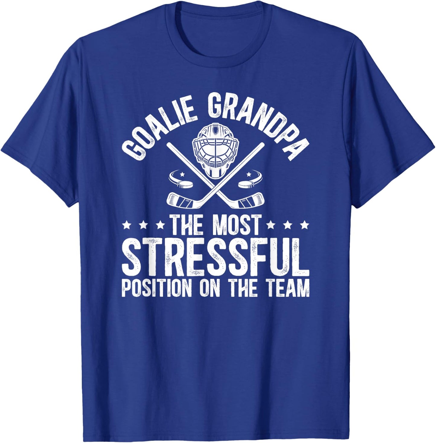 Funny Hockey Goalie Grandpa Of A Hockey Keeper Grandfather T-Shirt - T-Shirt | Royal