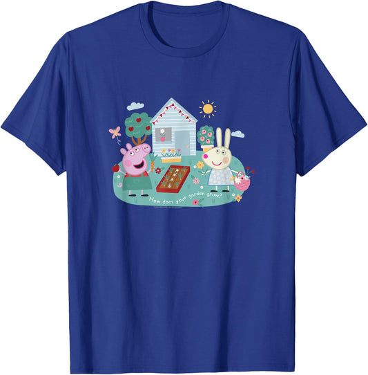 Peppa Pig How Does Your Garden Grow? Rebecca & Peppa T-Shirt - T-Shirt | Royal