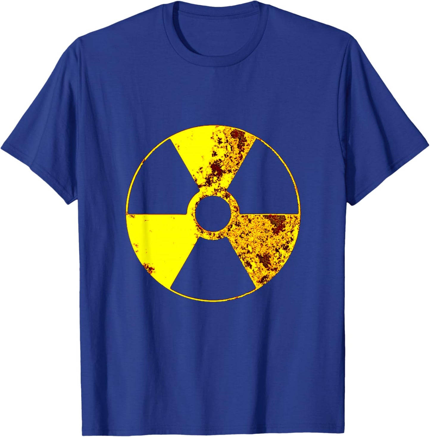 Distressed Vintage Radioactive Warning Symbol | Grunge Shirt T-Shirt - T-Shirt | Royal