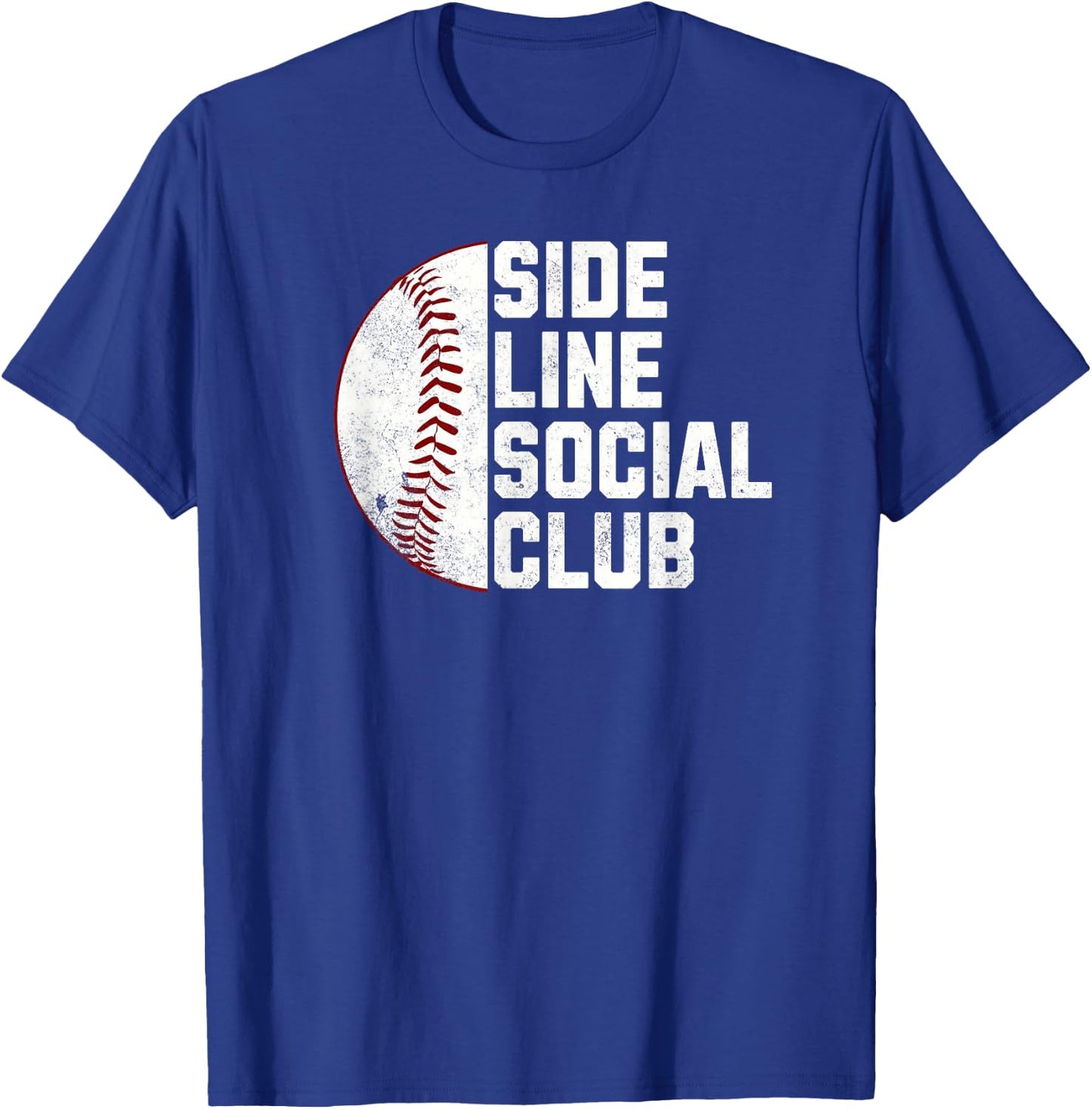 Funny Baseball Sideline Social Club T-Shirt - T-Shirt | Royal