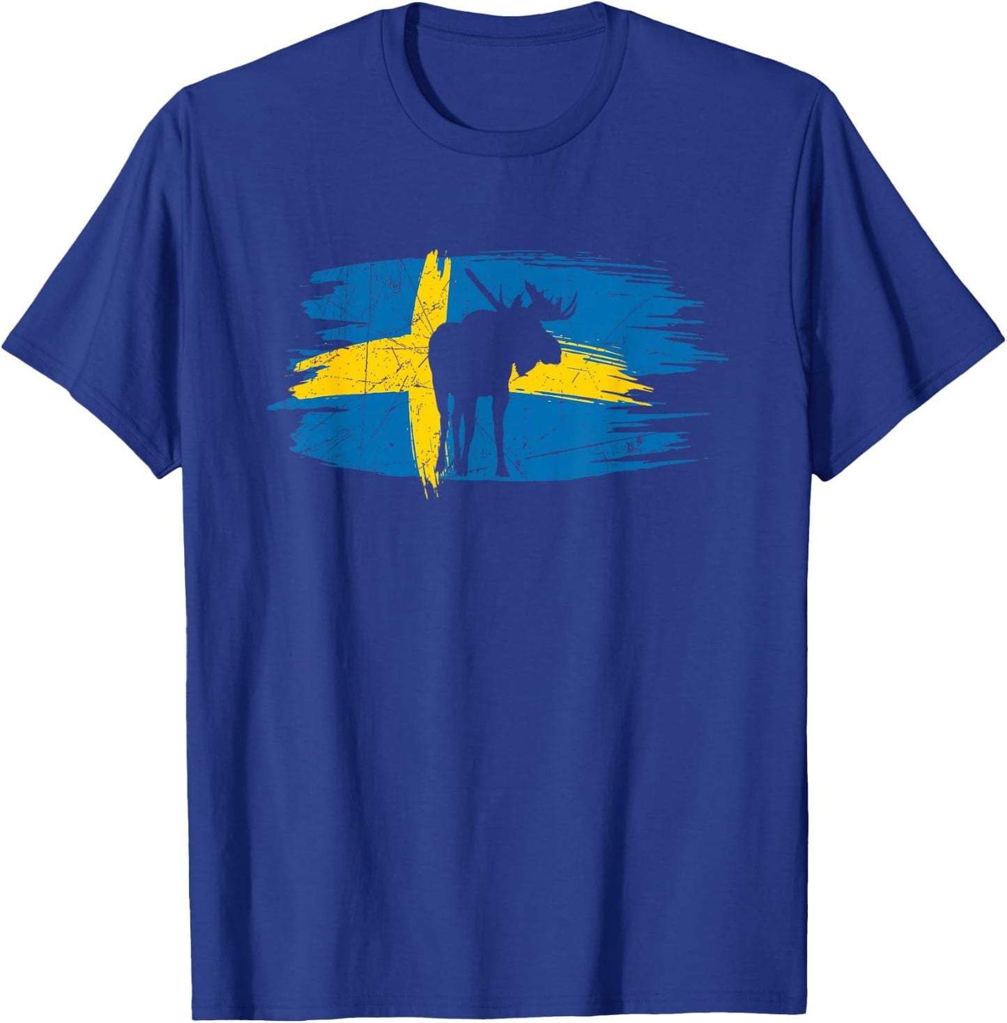 Sweden Flag Moose | Scandinavia | Proud Swedish T-Shirt - T-Shirt | Royal