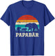 Retro Father Baby Son Daughter Children Bear Dad Father's Day , black T-Shirt - T-Shirt | Royal
