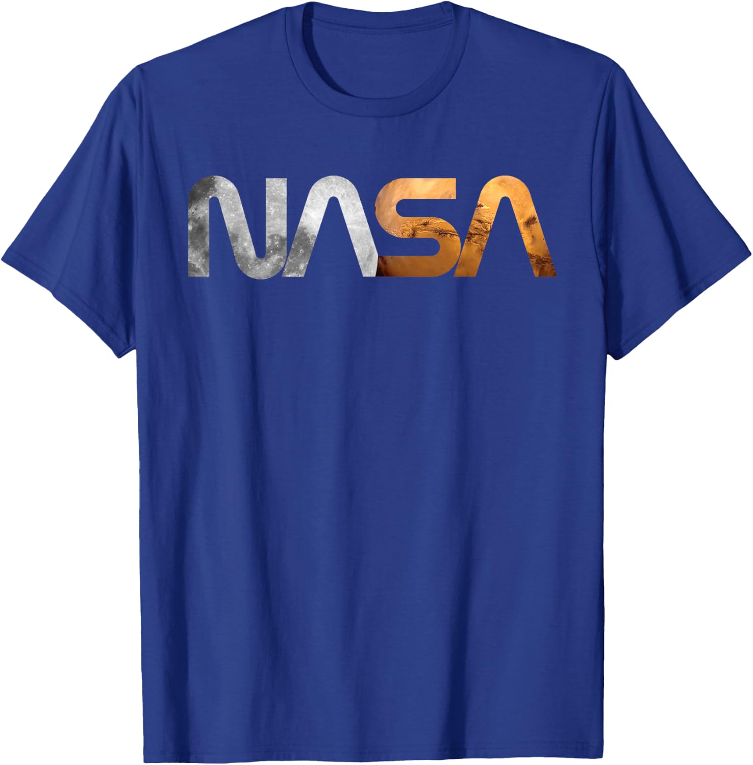 NASA Artemis Mission Moon Mars Worm Logo T-Shirt - T-Shirt | Royal