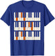 Vintage Piano Dad Chords Fathers Day T-Shirt - T-Shirt | Royal