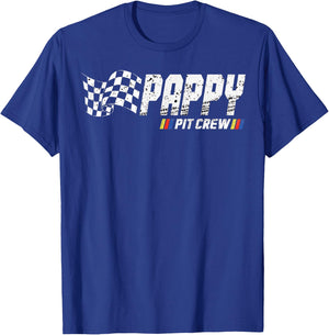 Pappy Pit Crew Race Car Birthday Family Racing T-Shirt - T-Shirt | Royal