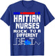 Haitian Nurse Flag Heartbeat Black Afro Haiti Pride RN LPN T-Shirt - T-Shirt | Royal