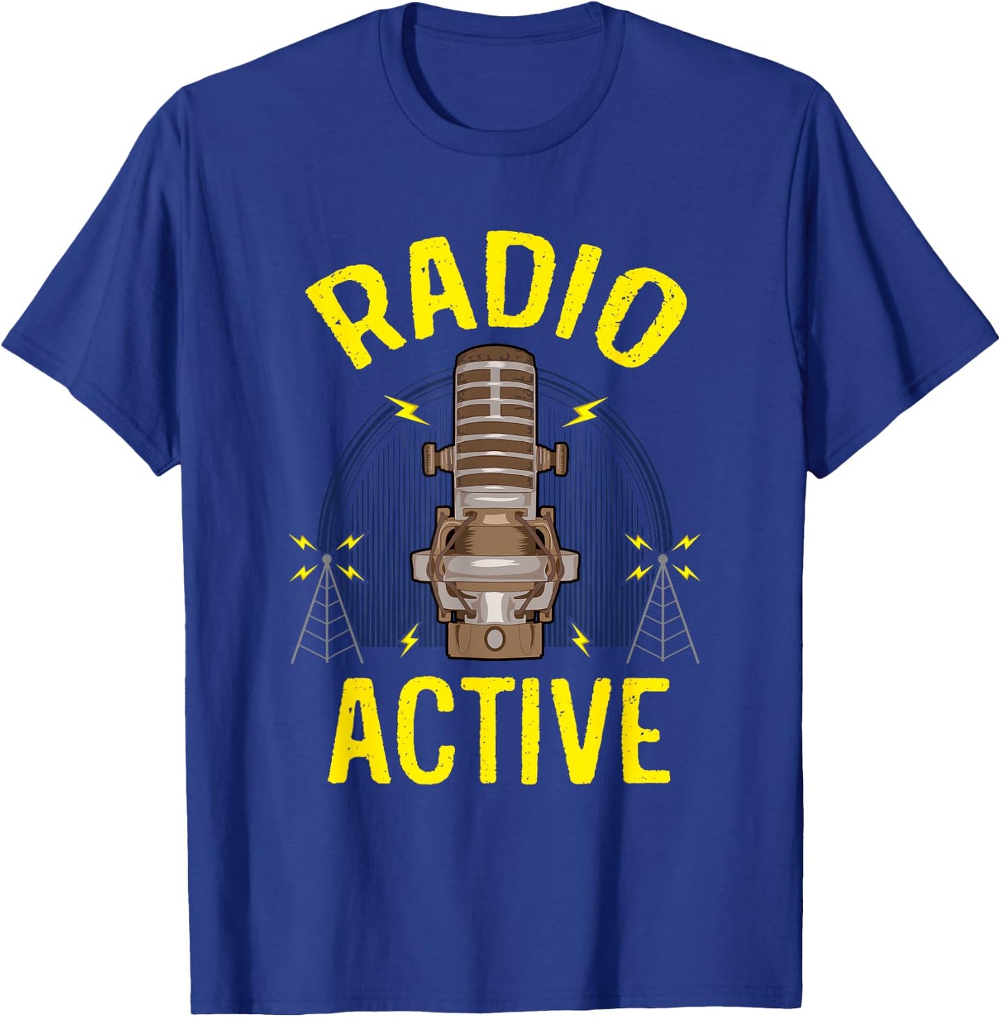 Radio Broadcaster Gift Radioactive Funny DJ Ham Operator T-Shirt - T-Shirt | Royal