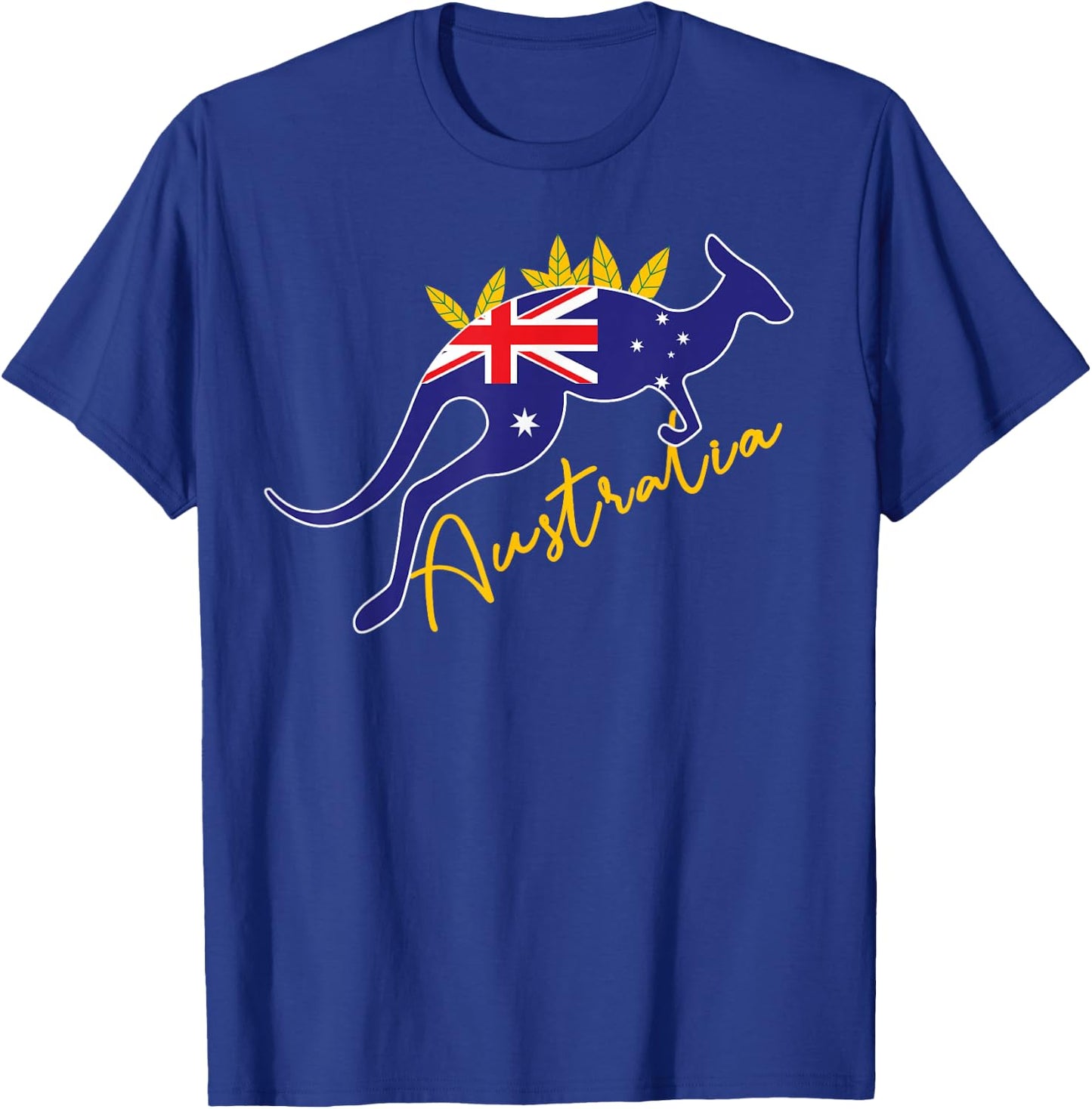 Australia Flag Kangaroo Australian Pride Souvenir Home T-Shirt - T-Shirt | Royal
