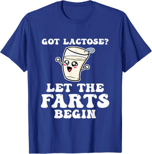 Let The Farts Begin Lactose Cow Dairy Lover Lactose T-Shirt - T-Shirt | Royal