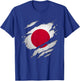 Stolze japanische Hemden | zerrissene japanische Flagge T-Shirt - T-Shirt | Royal