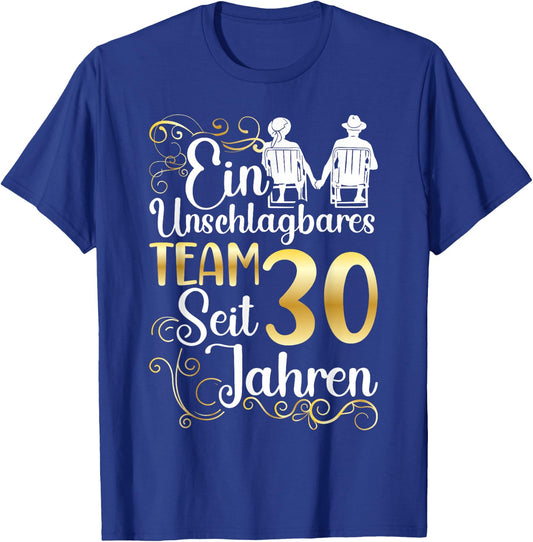 Pearl Wedding 30 Years Married Wedding Anniversary , black, s T-Shirt - T-Shirt | Royal