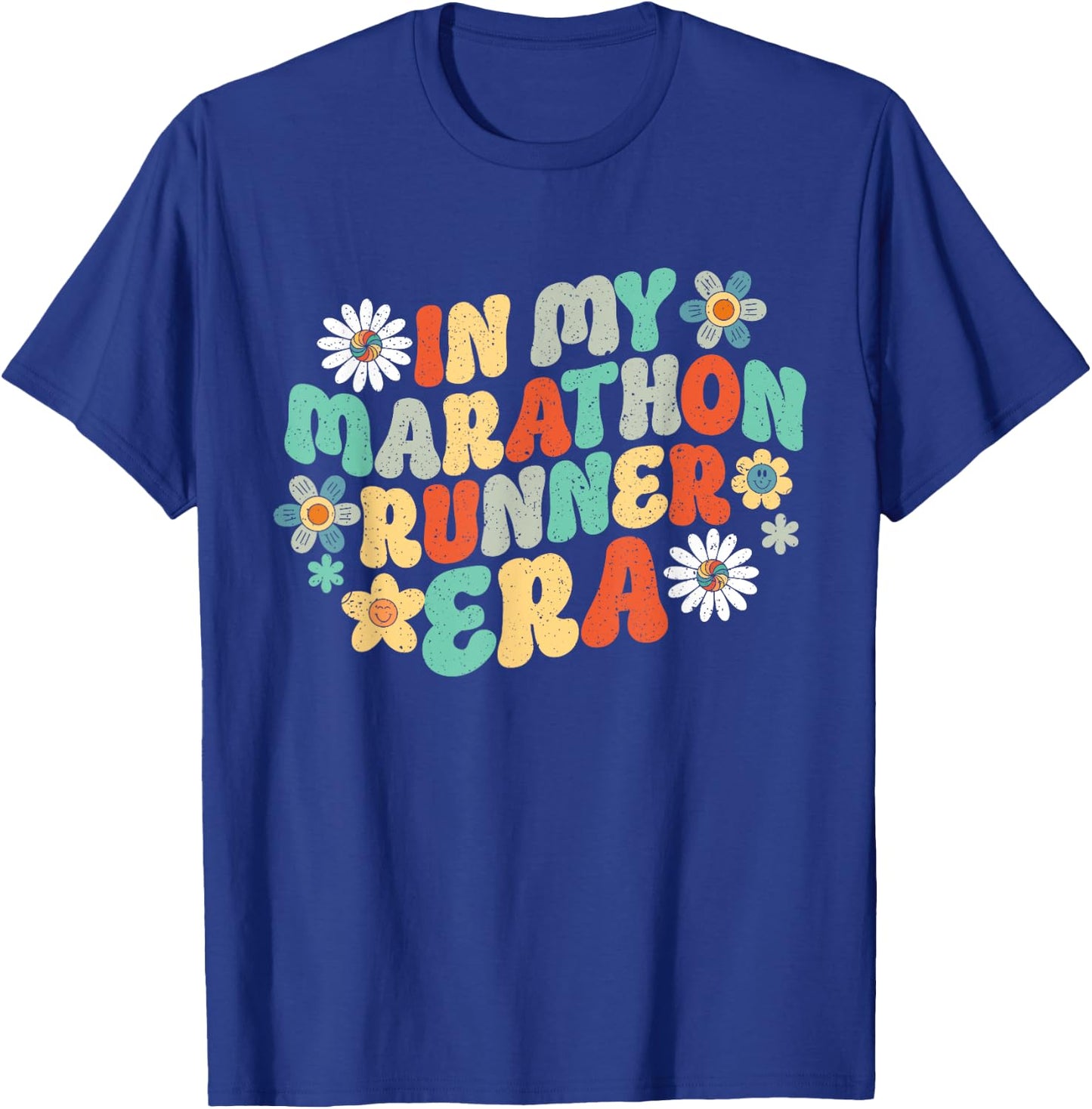 In My Marathon Runner Era Groovy Marathoner Runner Running T-Shirt - T-Shirt | Royal
