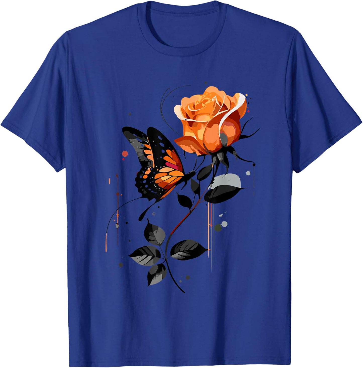 Blumen und Schmetterlinge Damen Outfit , gray T-Shirt - T-Shirt | Royal