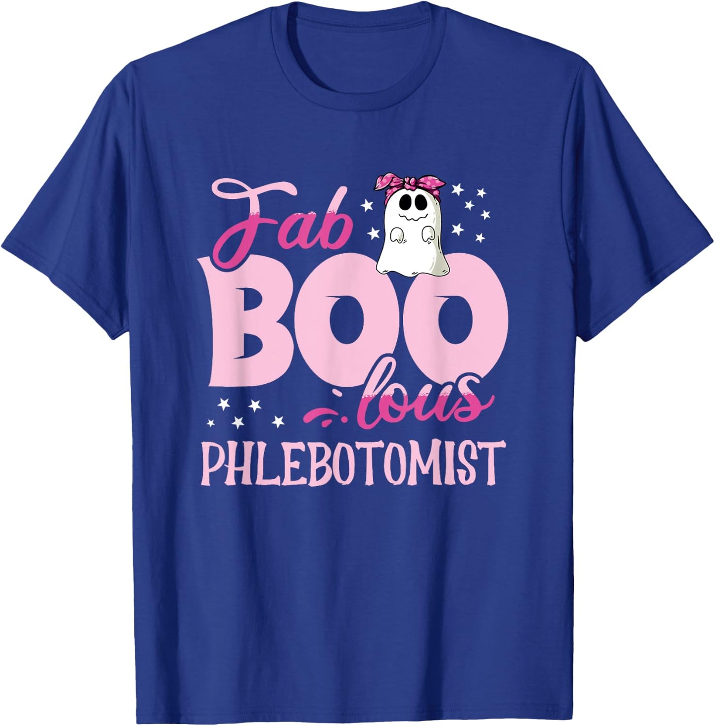 Funny Phlebotomy Nurse Ghost Halloween Phlebotomist T-Shirt - T-Shirt | Royal