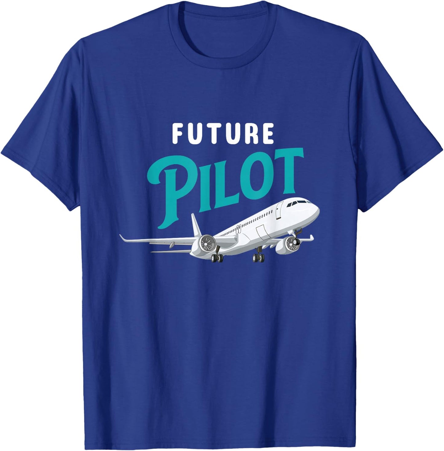 Future Pilot - Airline Pilot Aviation Lovers Aircraft , Black, S T-Shirt - T-Shirt | Royal