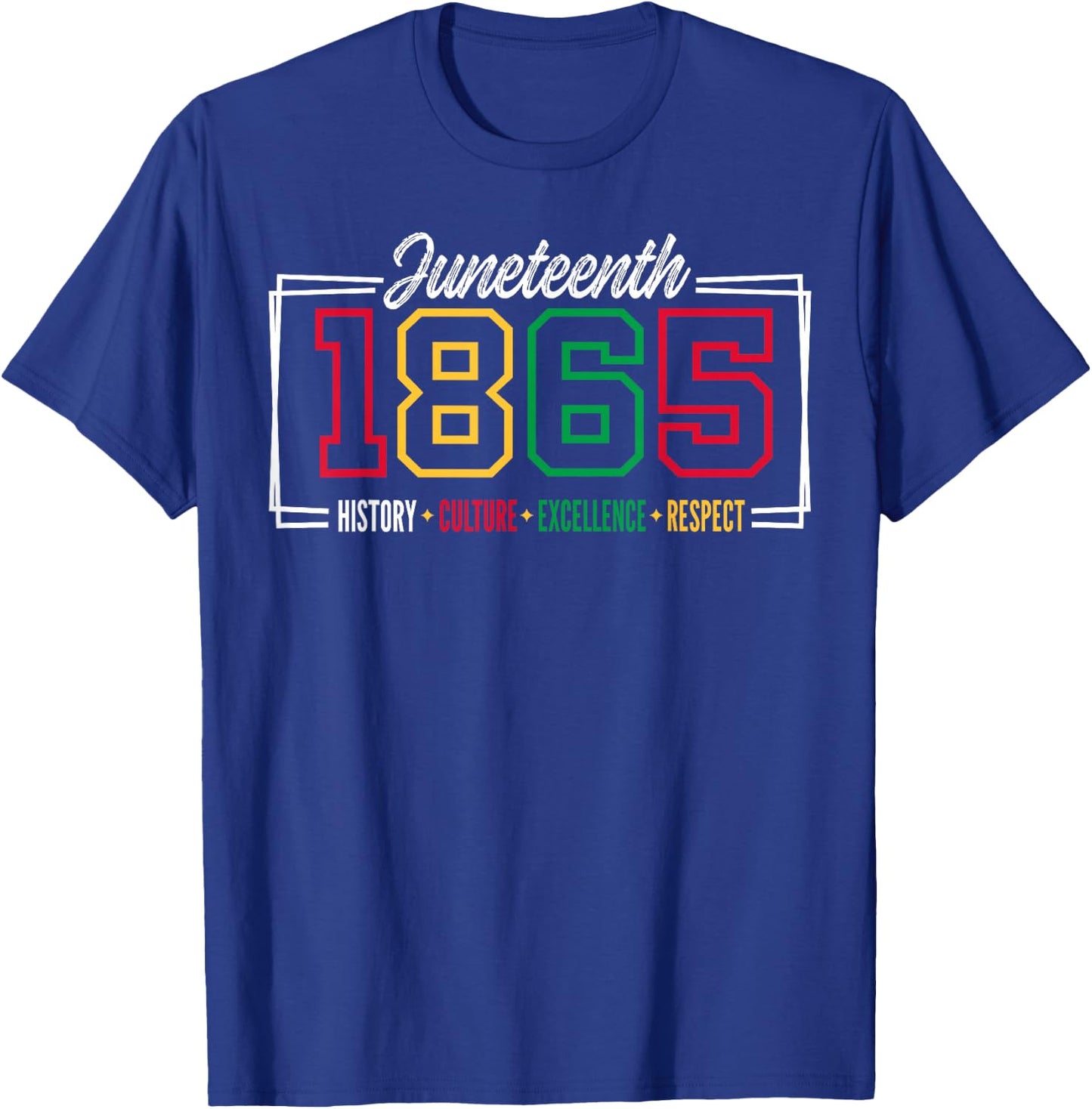 Juneteenth 1865 Shirts Men June 19th Freedom Day T-Shirt - T-Shirt | Royal