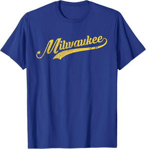 Milwaukee Baseball classic vintage T-Shirt - T-Shirt | Royal