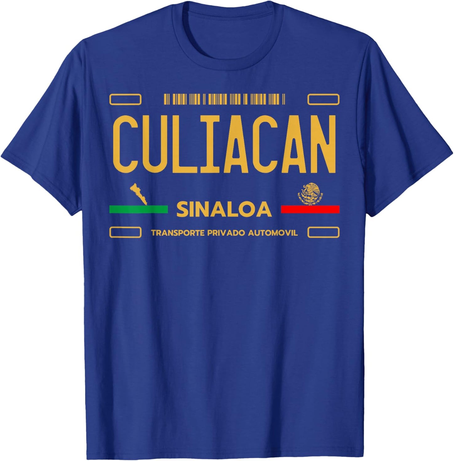 Culiacan Sinaloa License Plate Aesthetic Culiacan T-Shirt - T-Shirt | Royal