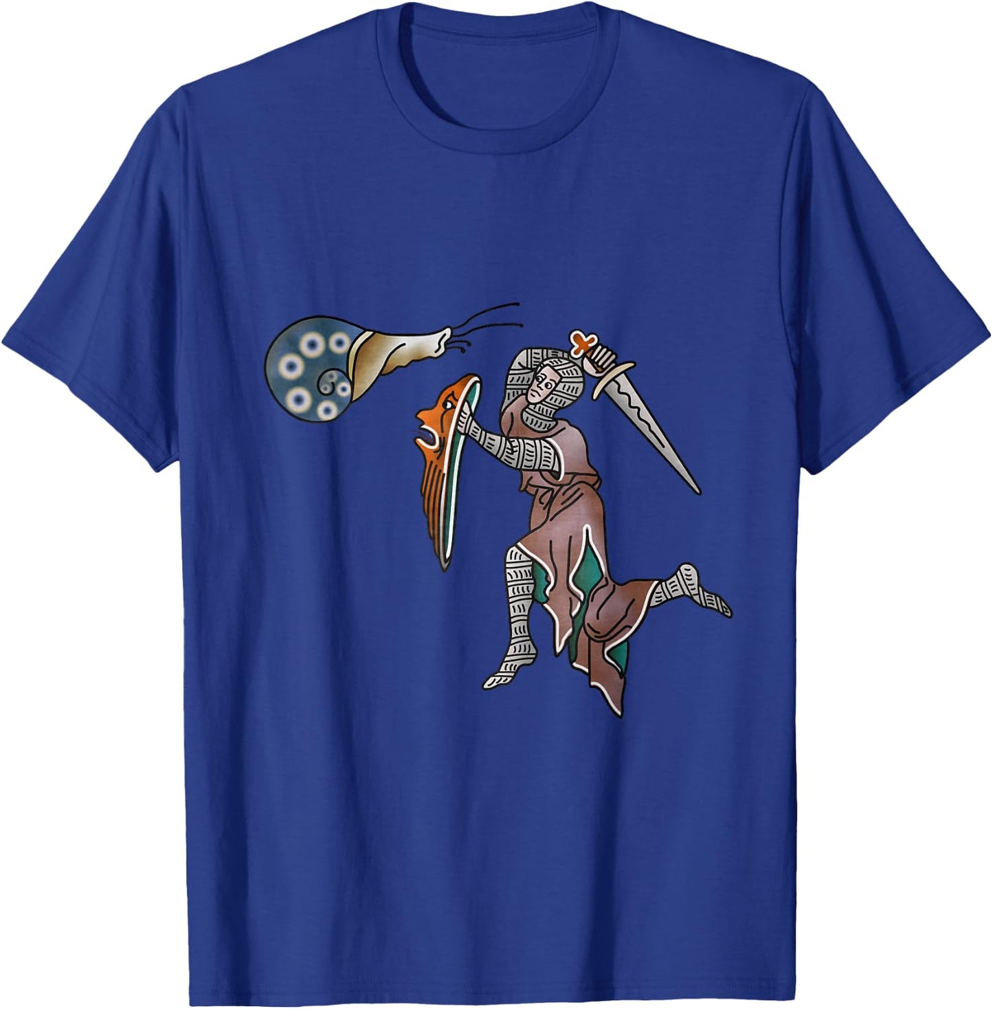 Marginalia Knight vs snail - Medieval Meme - MargiKnights T-Shirt - T-Shirt | Royal